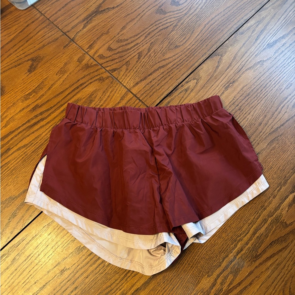 Free people movement run for it shorts side slit women's S